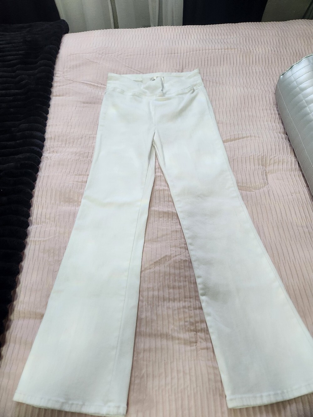 FRAME White High-Waist Flared Pants